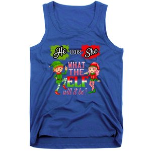 Christmas Gender Reveal He Or She What The Elf Will It Be Meaningful Gift Tank Top