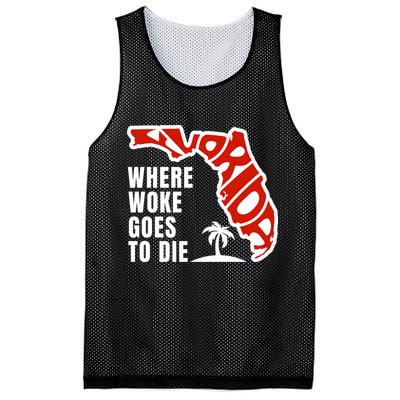 Conservative Governor Ron Desantis Quote:Florida Is Where Woke Goes To Die Mesh Reversible Basketball Jersey Tank
