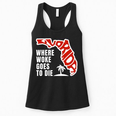 Conservative Governor Ron Desantis Quote:Florida Is Where Woke Goes To Die Womens Tank Top