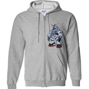 Cool Gundam Robot Full Zip Hoodie