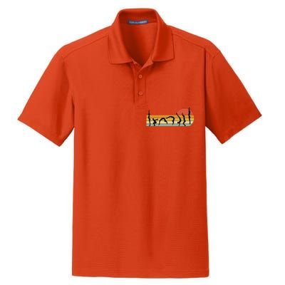 Cool Gymnasts Retro Sunset Girl Gymnastics Dry Zone Grid Polo