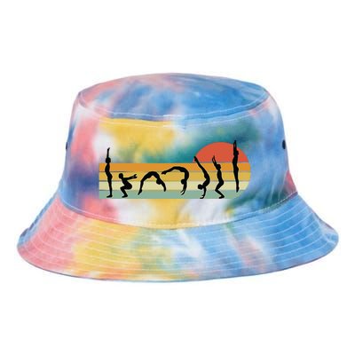 Cool Gymnasts Retro Sunset Girl Gymnastics Tie Dye Newport Bucket Hat