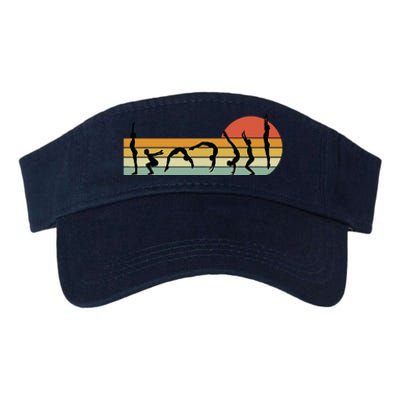 Cool Gymnasts Retro Sunset Girl Gymnastics Valucap Bio-Washed Visor