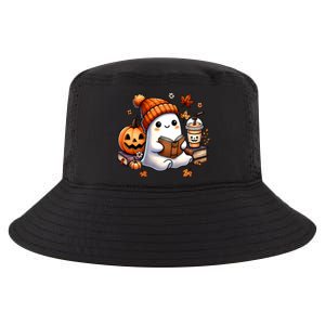 Cute Ghost Reading Book Lovers Halloween Ghost Coffee Women Cool Comfort Performance Bucket Hat