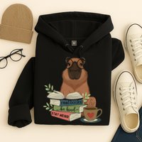 Capybara Glasses Reading Books Capybara Nerd Bookworm Hoodie
