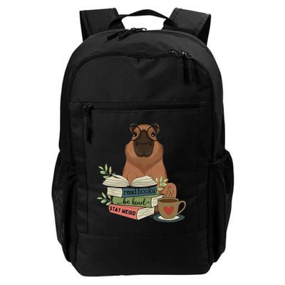 Capybara Glasses Reading Books Capybara Nerd Bookworm Daily Commute Backpack
