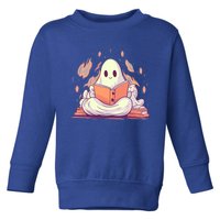 Cute Ghost Reading Books Meaningful Gift Toddler Sweatshirt