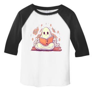 Cute Ghost Reading Books Meaningful Gift Toddler Fine Jersey T-Shirt