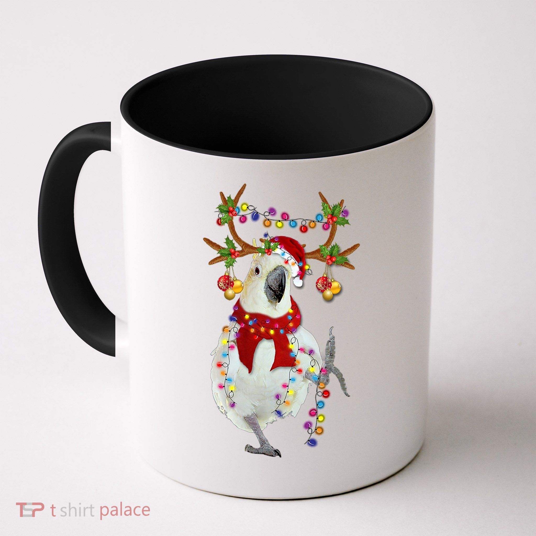 Cockatoo Gorgeous Reindeer Christmas Tree Light Xmas Cute Gift Coffee Mug