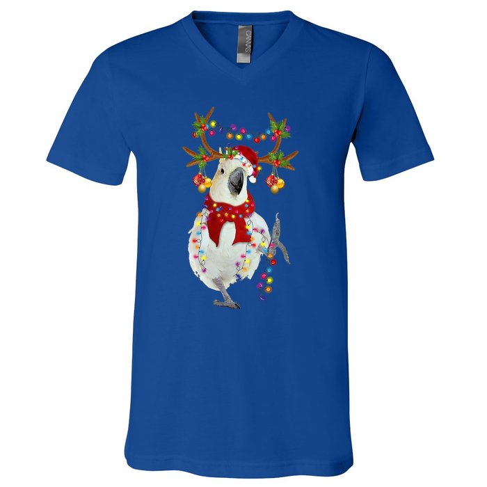 Cockatoo Gorgeous Reindeer Christmas Tree Light Xmas Cute Gift V-Neck T-Shirt