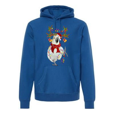 Cockatoo Gorgeous Reindeer Christmas Tree Light Xmas Cute Gift Premium Hoodie