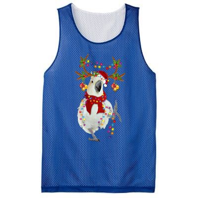 Cockatoo Gorgeous Reindeer Christmas Tree Light Xmas Cute Gift Mesh Reversible Basketball Jersey Tank