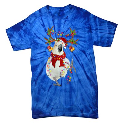 Cockatoo Gorgeous Reindeer Christmas Tree Light Xmas Cute Gift Tie-Dye T-Shirt