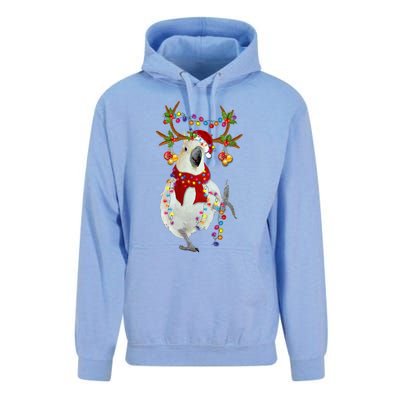 Cockatoo Gorgeous Reindeer Christmas Tree Light Xmas Cute Gift Unisex Surf Hoodie