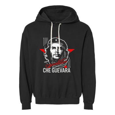 Che Guevara Rebel Signature Guerrilla Icon Revolution Garment-Dyed Fleece Hoodie