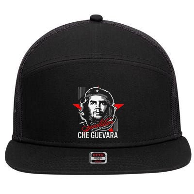 Che Guevara Rebel Signature Guerrilla Icon Revolution 7 Panel Mesh Trucker Snapback Hat
