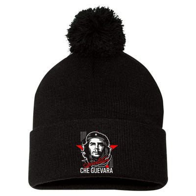 Che Guevara Rebel Signature Guerrilla Icon Revolution Pom Pom 12in Knit Beanie