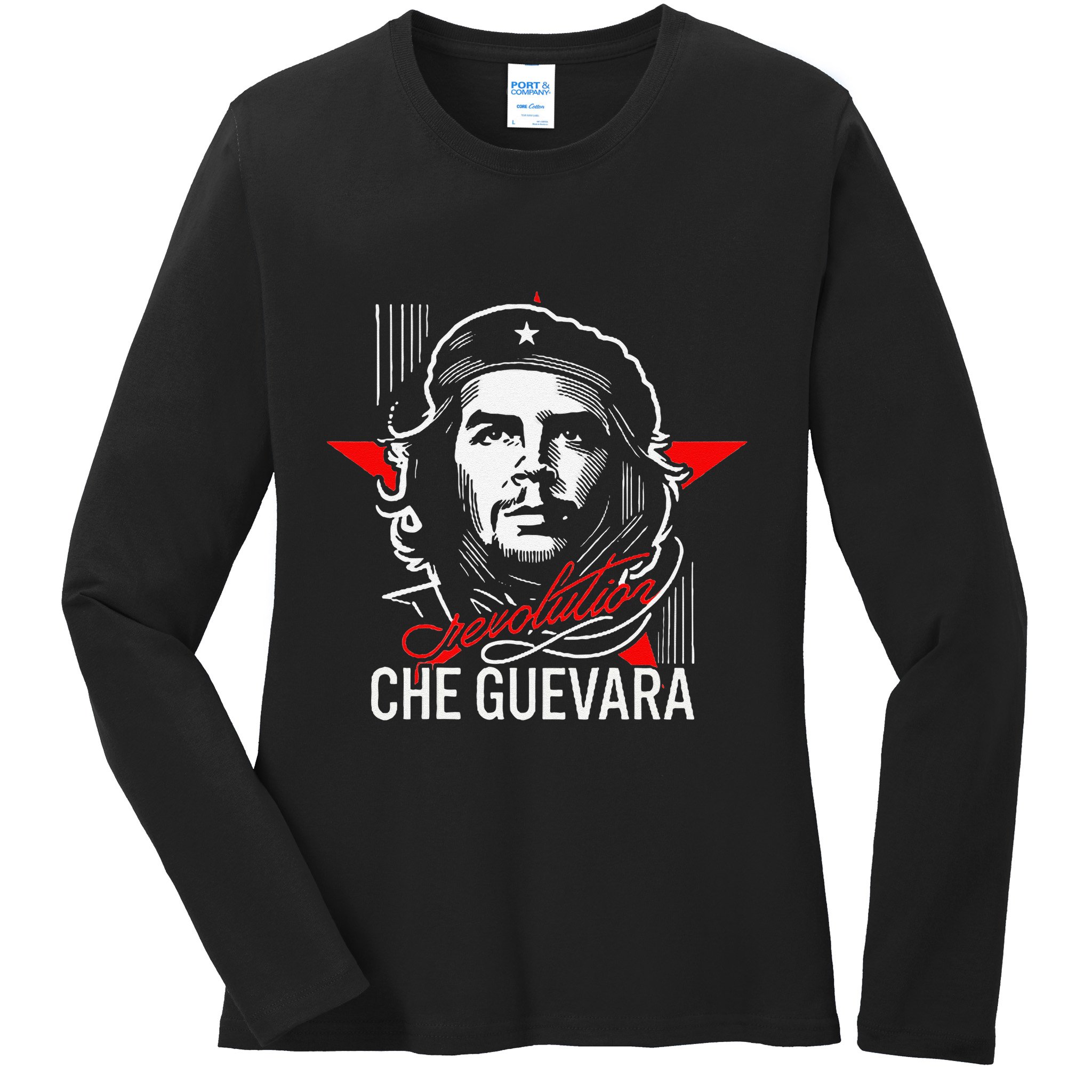 Che Guevara Rebel Signature Guerrilla Icon Revolution Ladies Long Sleeve Shirt