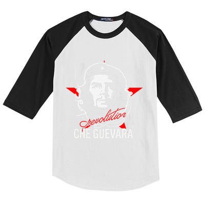 Che Guevara Rebel Signature Guerrilla Icon Revolution Kids Colorblock Raglan Jersey