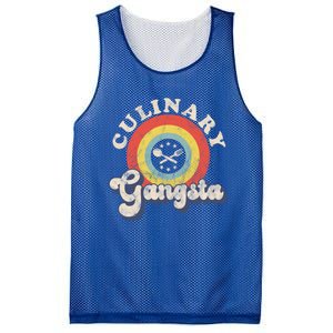 Culinary Gangster Retro Cooking Chef Funny Gift Mesh Reversible Basketball Jersey Tank