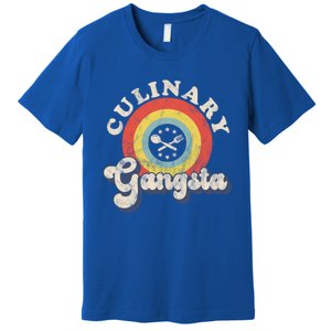 Culinary Gangster Retro Cooking Chef Funny Gift Premium T-Shirt