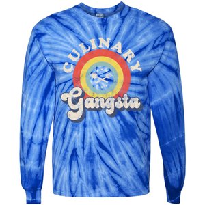 Culinary Gangster Retro Cooking Chef Funny Gift Tie-Dye Long Sleeve Shirt