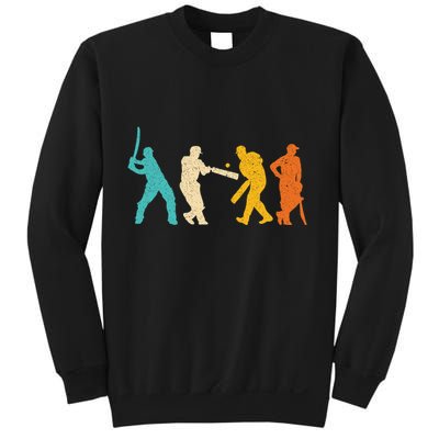 Cricket Gifts Retro Vintage Colors Cricket Players Sweatshirt