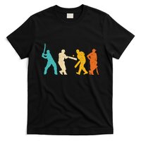 Cricket Gifts Retro Vintage Colors Cricket Players T-Shirt