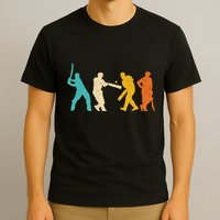 Cricket Gifts Retro Vintage Colors Cricket Players T-Shirt