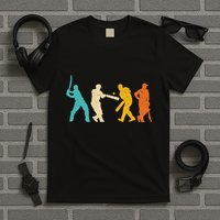 Cricket Gifts Retro Vintage Colors Cricket Players T-Shirt