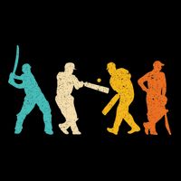 Cricket Gifts Retro Vintage Colors Cricket Players T-Shirt