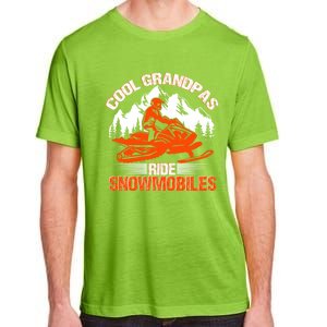 Cool Grandpas Ride Snowmobiles Funny Snowmobile Dad Grandpa Gift Adult ChromaSoft Performance T-Shirt