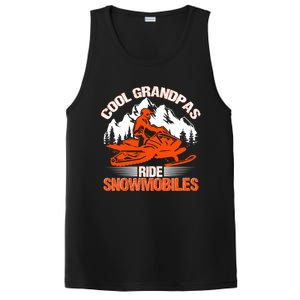 Cool Grandpas Ride Snowmobiles Funny Snowmobile Dad Grandpa Gift PosiCharge Competitor Tank