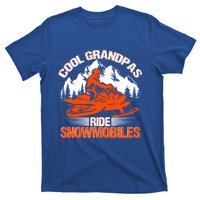 Cool Grandpas Ride Snowmobiles Funny Snowmobile Dad Grandpa Gift T-Shirt