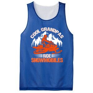 Cool Grandpas Ride Snowmobiles Funny Snowmobile Dad Grandpa Gift Mesh Reversible Basketball Jersey Tank