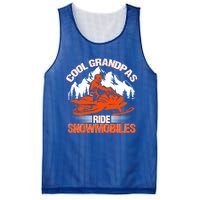 Cool Grandpas Ride Snowmobiles Funny Snowmobile Dad Grandpa Gift Mesh Reversible Basketball Jersey Tank