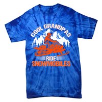 Cool Grandpas Ride Snowmobiles Funny Snowmobile Dad Grandpa Gift Tie-Dye T-Shirt