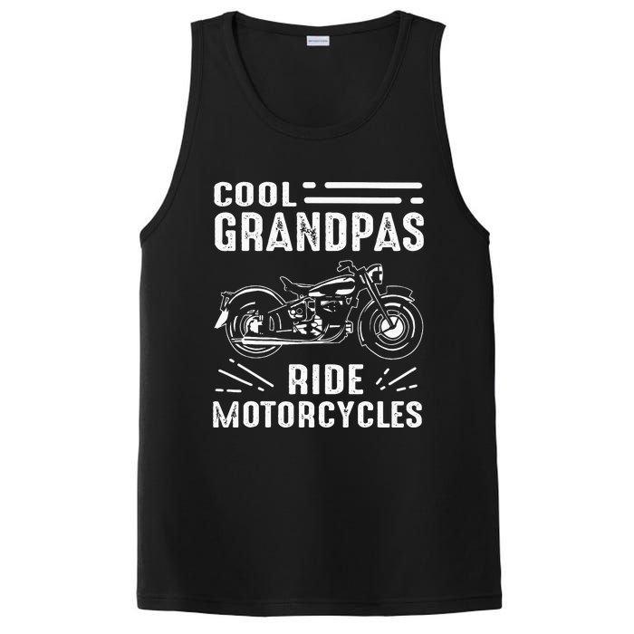 Cool Grandpas Ride MotorCycles Funny Grand Father Biker PosiCharge Competitor Tank