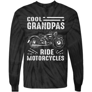 Cool Grandpas Ride MotorCycles Funny Grand Father Biker Tie-Dye Long Sleeve Shirt