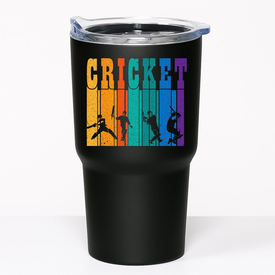 Cricket Gifts Retro Vintage Colors Cricket Players Tumbler
