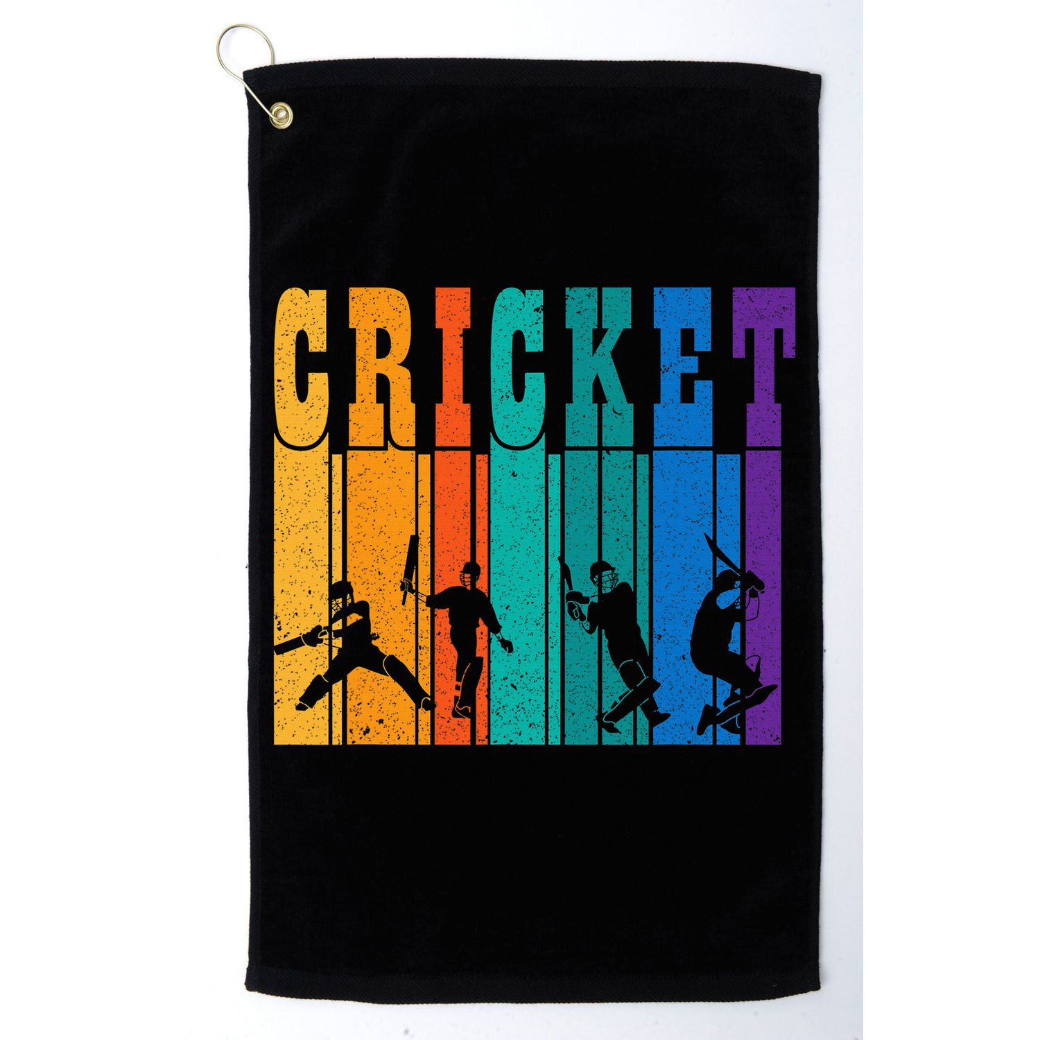 Cricket Gifts Retro Vintage Colors Cricket Players Golf Towel