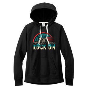 Curling Gift Rock On Winter Sports Bonspiel Women's Fleece Hoodie