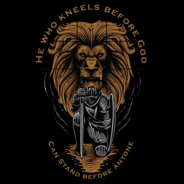 Christian Gifts Religious Kneeling Warrior Lion Of Judah 16 in Basic Backpack