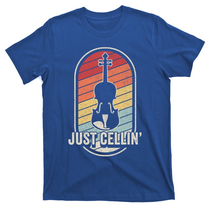 Cello Gift Retro Vintage Just Cellin Cello Lover Gift T-Shirt