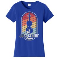 Cello Gift Retro Vintage Just Cellin Cello Lover Gift Women's T-Shirt