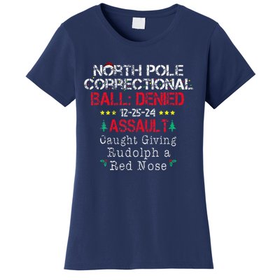 Caught Giving Rudolph North Pole Correctional Christmas Women's T-Shirt