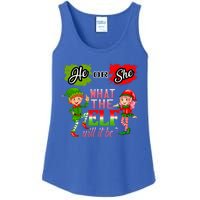 Christmas Gender Reveal He Or She What The Elf Will It Be Gift Ladies Essential Tank