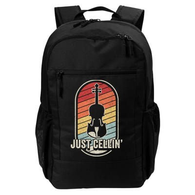 Cello Gift Retro Vintage Just Cellin Cello Lover Gift Backpack
