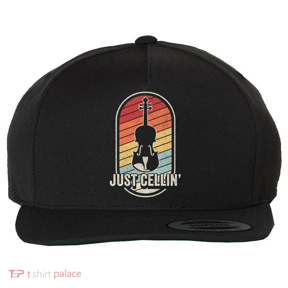 Cello Gift Retro Vintage Just Cellin Cello Lover Gift Wool Snapback Cap