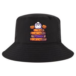 Cute Ghost Reading Books Halloween Librarian Book Cool Comfort Performance Bucket Hat